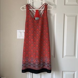 Bright floral shift dress